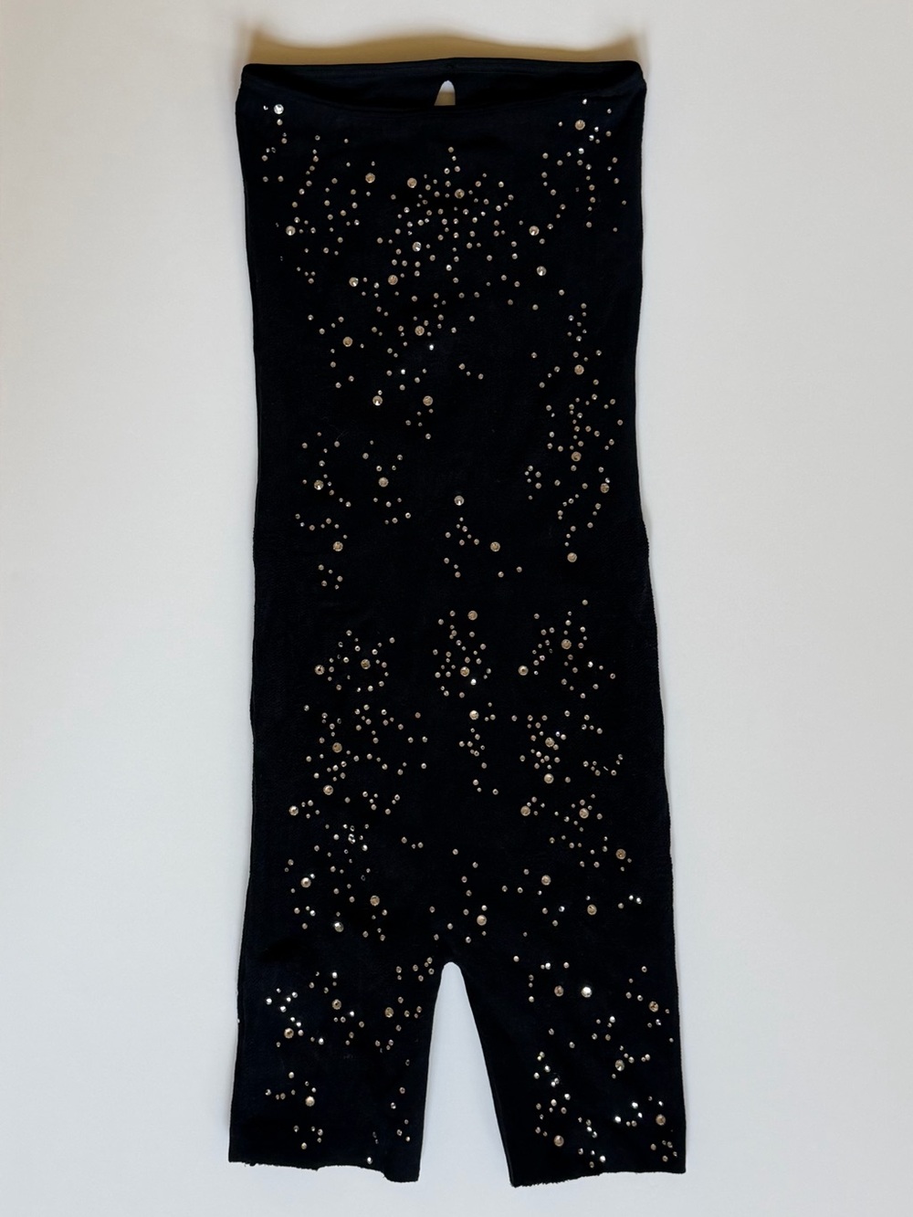 White Fox Boutique Black Rhinestone Body To Body Playsuit NWOT 🖤 - Picture 6 of 7